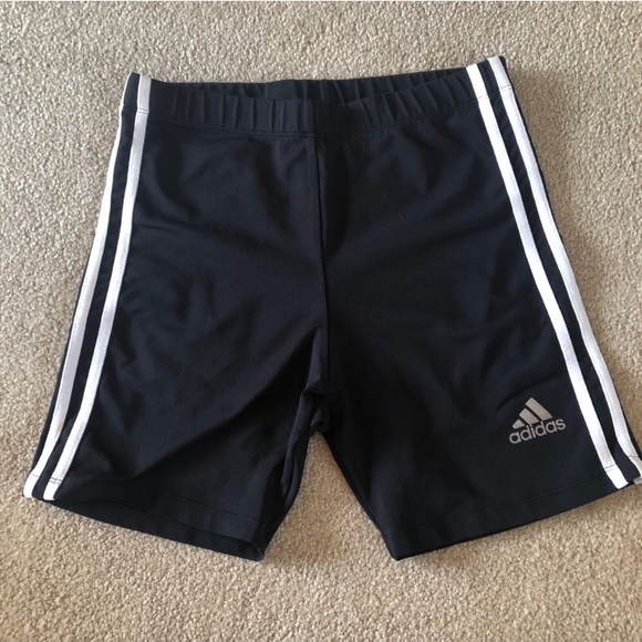 adidas Other - Adidas | Biker Spandex Shorts Black & White Stripe adidas Other - Adidas | Biker Spandex Shorts Black & White Stripe
